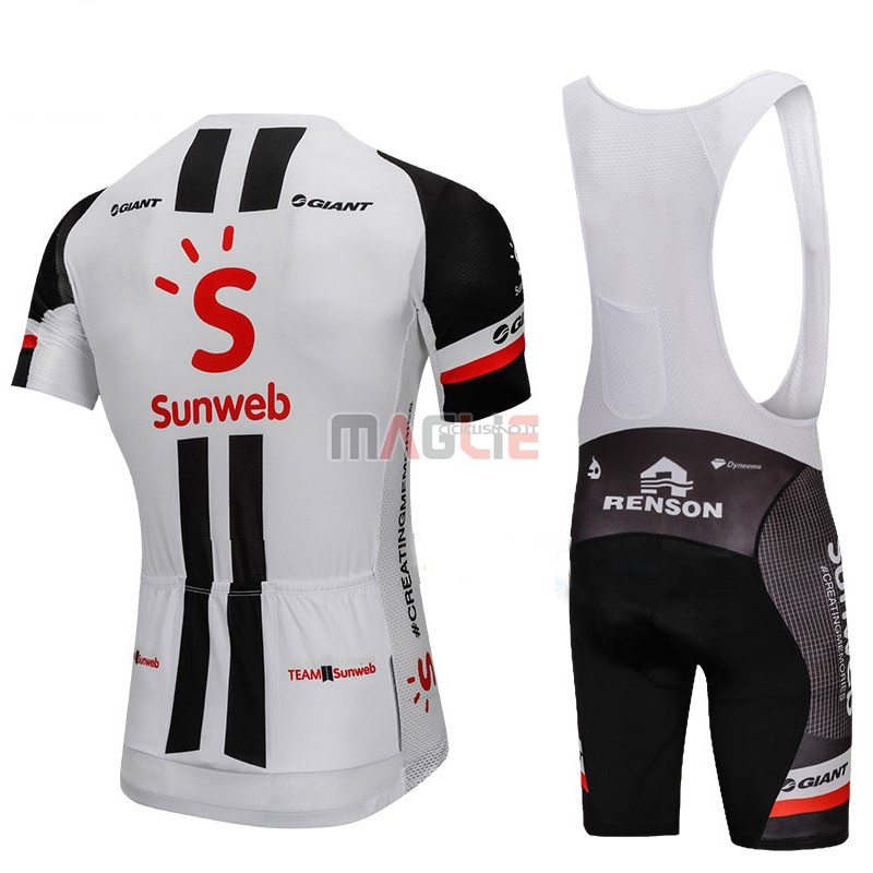 Maglia Sunweb Manica Corta 2018 Grigio e Nero